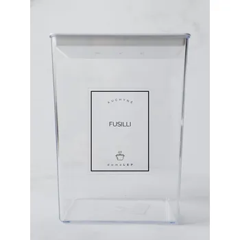 Speciální papír FUSILLI – průhledná samolepka na dózu, základní písmo, 6 x 8 cm | DomaLEP