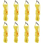 Stanové šňůry s napínákem, reflexní, 8 ks, 4 m, 4 mm