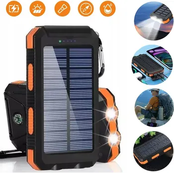 Powerbanka Solární powerbanka 26800 mAh s funkcí solárního nabíjení, SVÍTILNA + KOMPAS