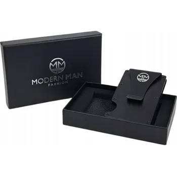 Peněženka PÁNSKÁ HLINÍKOVÁ PENĚŽENKA ČERNÁ RFID POUZDRO NA KARTY SLIM PROTI KRÁDEŽI