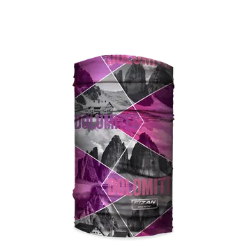 Šátek FIZAN ŠATEK + FLEACE Dolomiti Pink