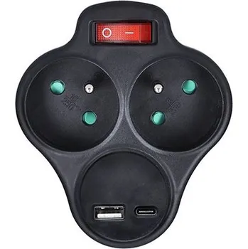 rozbočovací zásuvka Solight P99B-PD20 černá