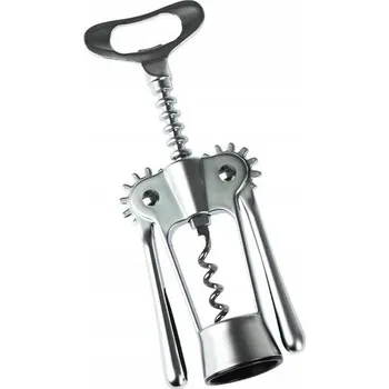 Otvírák VÝVRTKA NA VÍNO RUČNÍ KOVOVÁ OTVÍRÁK NA LAHVE OCEL NEREZ EH-6623