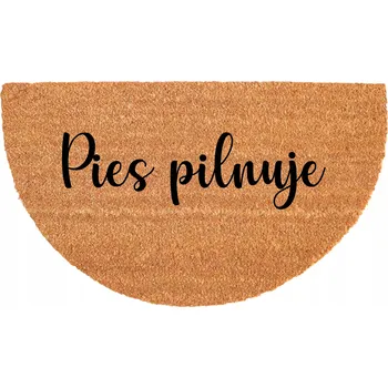 Rohožka PŮLKRUHOVÁ KOKOSOVÁ ROHOŽKA 40X70CM - VTIPNÁ VSTUPNÍ ROHOŽKA S NÁPISEM - HLÍDÁM
