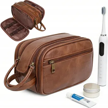 Kosmetická taška PÁNSKÁ CESTOVNÍ KOSMETICKÁ TAŠKA PROSTORNÁ, VODĚODOLNÁ KUFŘÍK UNISEX