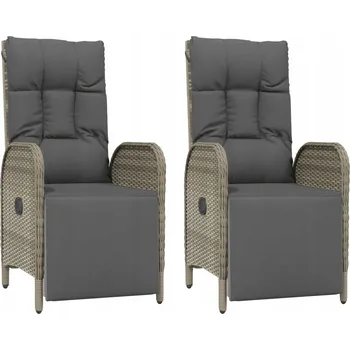 Zahradní židle VMP technorattan šedá