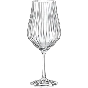Sklenice Bohemia Crystal Sklenice na bílé víno Tulipa Optic 550ml (set po 6ks)