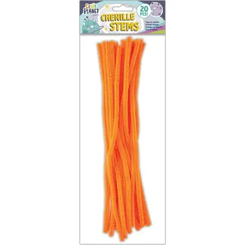 Chlupaté modelovací drátky, oranžové, 20ks