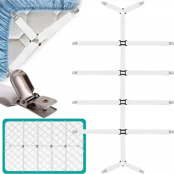 Prostěradlo Regulowany napinacz do prześcieradła 12 klipů bez sklouzávání až do 250 cm