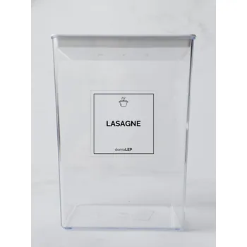 Speciální papír LASAGNE – průhledná samolepka na dózu, tučné písmo, 5 x 5 cm | DomaLEP