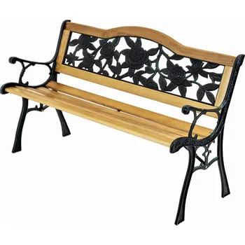 Zahradní lavice Zahradní lavice s motivem růží - 125x52x78 cm, borovice