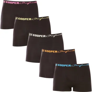 Pánské spodní prádlo Poškozený obal - 5PACK pánské boxerky Lee Cooper černé (LCU3200774A-1948355) XXL Možnost vrácení zboží ZDARMA do 120 dnů!
