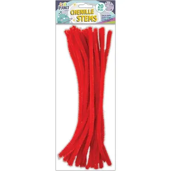 Chlupaté modelovací drátky, červené, 20ks