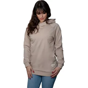 Dámská mikina ESITO | Dámská mikina Alex Latté extended - béžová / S