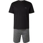 BOSS Pyžamo krátké šedá / černá