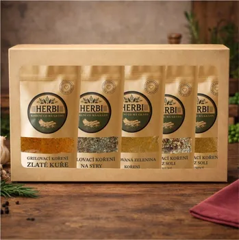 Herbi Dárková sada HERBI mix na gril - 5 druhů koření v dárkové krabičce