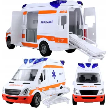 autíčko Auto Sanitka Záchranka Autobus Pohon Zvuky Otevírací Dveře Nosítka