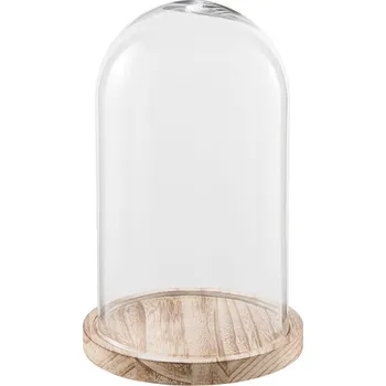 Dóza na potraviny Dřevěný podnos se skleněným krytem