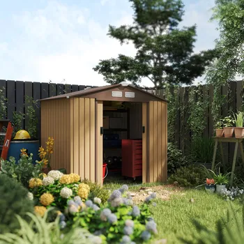 Zahradní domek Kovový zahradní domek s posuvnými dveřmi | žlutý