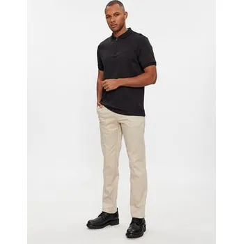 Pánské oblečení Calvin Klein Polokošile Smooth Cotton Welt Zip Polo K10K112754 Černá Regular Fit S