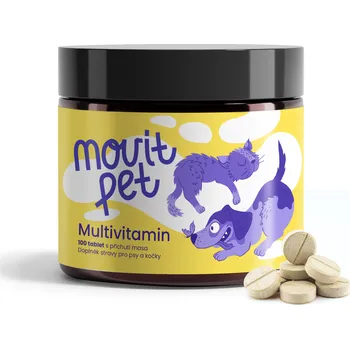 Zdraví MOVit Energy MOVit PET Multivitamin, 100 tablet s příchutí masa přispívá k normální funkci imunitního systému