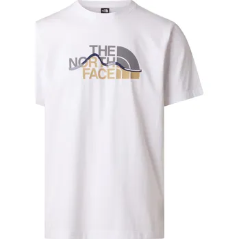 Pánská móda Pánské triko The North Face M Mountain Line Regular Short Sleeve Tee-Graphic Velikost: L / Barva: bílá