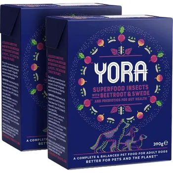 Krmivo pro psa YORA paštika z hmyzu s řepou a tuřínem 2 × 390 g