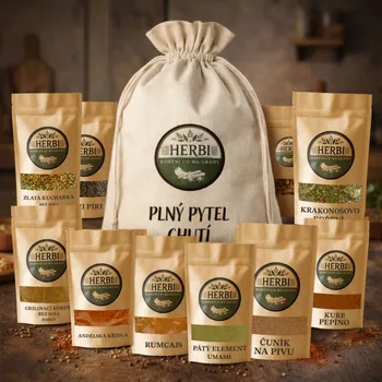 Koření Herbi Dárkový pytel koření TOP OF HERBI – výběr 10 nejlepších směsí