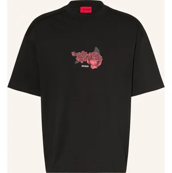 Pánské tričko Hugo Pánské Oversized Tričko Domans, černá / červená / bílá, XL