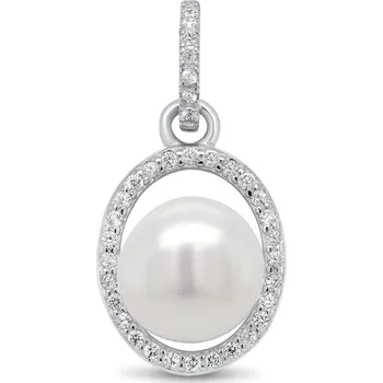 Šperk Brilio Silver stříbrný přívěsek se zirkony a perlou PT02 (Ag 925/1000, 3 g)