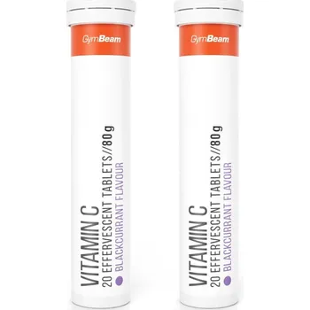 Zdraví GymBeam Vitamín C 1000 mg šumivý černý rybíz 2 × 20 tablet