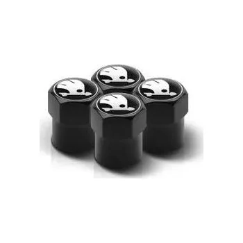 Tuning MJakes krytky ventilků hranaté černé pro vozy ŠKODA