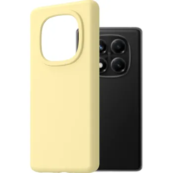 Pouzdro na mobilní telefon AlzaGuard Premium Silicone Case pro Xiaomi Redmi Note 14 Pro 5G žlutý