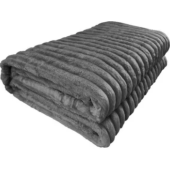 deka 4sleep Mikroplyšová deka 220 × 200 cm Viola, tmavě šedá