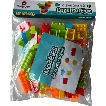 ostatní stavebnice SADA PLASTOVÝCH KOSTEK 80 KS - F143