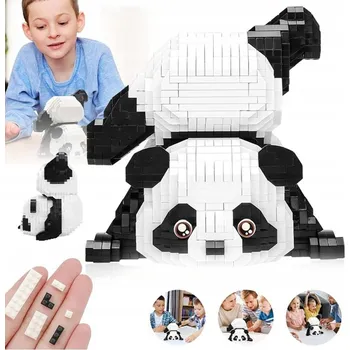 ostatní stavebnice Stavební sada Panda 1325 kostek s barevným návodem pro děti 8+