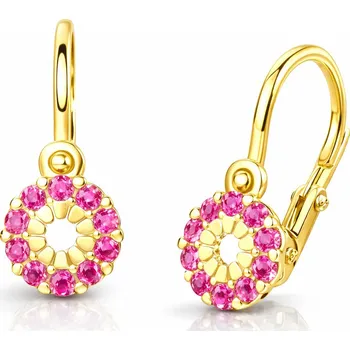 Náušnice Soliter Dětské zlaté náušnice s fuchsiovými zirkony 239 001 00516 + 2 měsíce na vrácení zboží