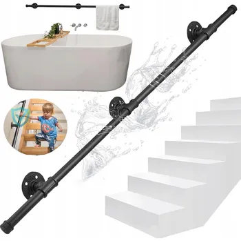 SCHODIŠŤOVÉ ZÁBRADLÍ 150 CM ČERNÝ MAT LOFT, ANTIKOROZNÍ, MONTÁŽ SVÉPOMOCÍ