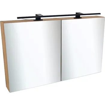 Koupelnový nábytek BPS-koupelny Zrcadlová skříňka Ideal OW 100 ZS LED-B s osvětlením Any LED 80 B, černá