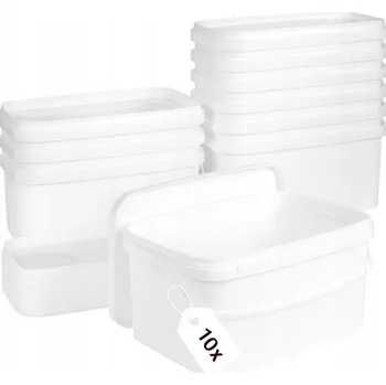 Dóza na potraviny PLASTOVÝ KYBLÍK S VÍKEM 3,3L BÍLÝ OBDÉLNÍKOVÝ POTRAVINOVÝ KONTEJNER