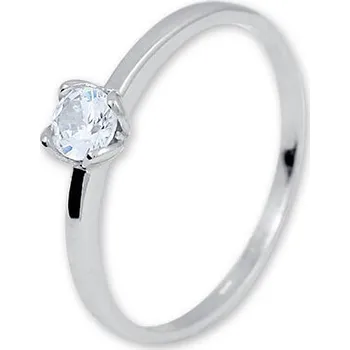 Prsten Soliter Něžný stříbrný prsten se zirkonem 426 001 00576 04 60 mm + 2 měsíce na vrácení zboží