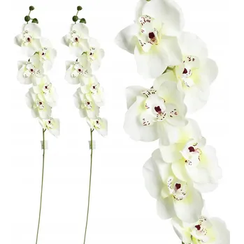 umělá květina 2x ORCHIDEJ OZODBNÝ STONEK VĚTVIČKA XXL UMĚLÉ KVĚTY DEKORACE KYTICE 75 CM