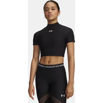 Dámské tričko Under Armour Dámské tričko HeatGear Crop Mock SS-BLK 6010006-008 Černá XXL