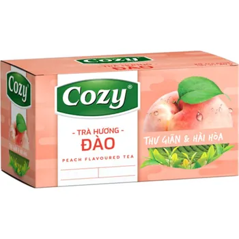 Limonáda Cozy Černý čaj broskev 25×2 g (50 g) - porcovaný broskvový čaj