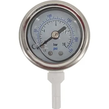 Ochranný vodní filtr Manometr spodní glycerin dřík 1/4" 230 psi (16 bar)
