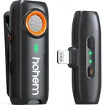 Hohem Bluetooth mikrofon s konektorem 1TX + 1RX (Lightning) Černá