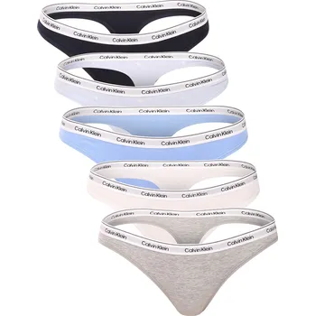 Dámské spodní prádlo 5PACK dámská tanga Calvin Klein vícebarevná (QD5221-3KV) M QD5221-3KV Možnost vrácení zboží ZDARMA do 120 dnů!