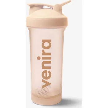 Fitness VENIRA shaker PRO s poutkem, béžový - 600 ml