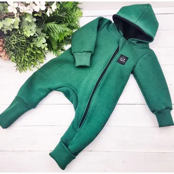 Dětský overall Kulišárny Overal široký WARM LAHVOVĚ ZELENÁ VELIKOST: 80