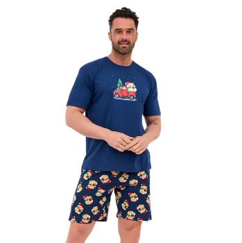 Pánské pyžamo Pánské krátké pyžamo Cornette 326/291 Teddy 4 L Modrá